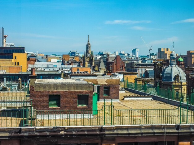 HDR Veduta aerea di Glasgow