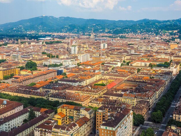 HDR Veduta aerea di Torino