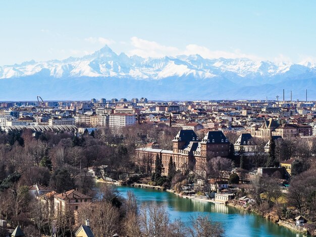 HDR Veduta aerea di Torino