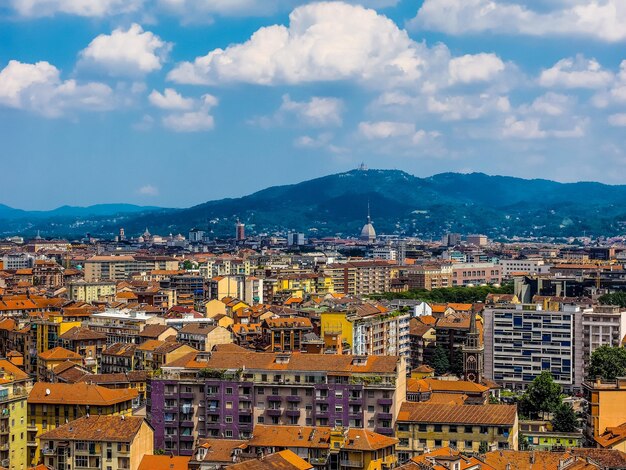 HDR Veduta aerea di Torino