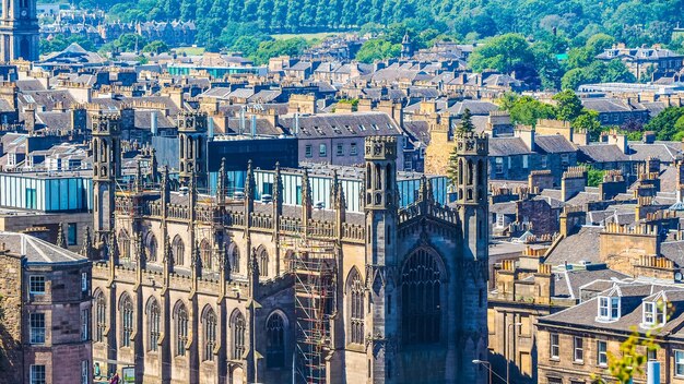 HDR Vista della città di Edimburgo