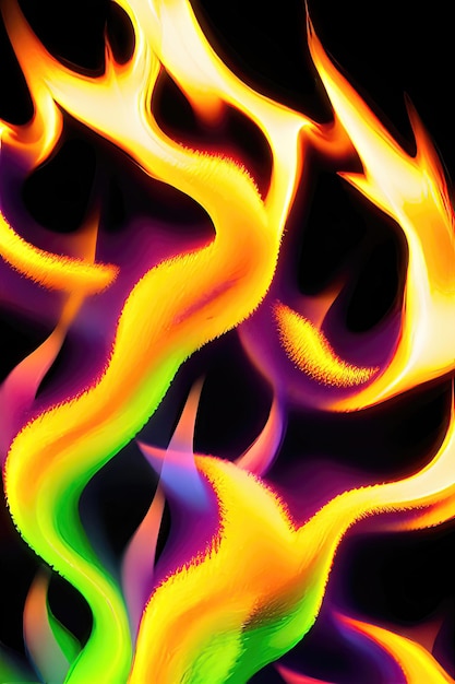 Heat Wave Un movimento luminoso e colorato di fuoco e turbinii