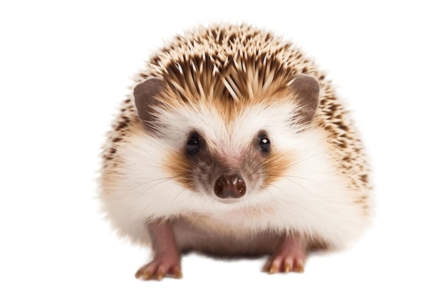 Hedgehog Face Shot isolato su uno sfondo trasparente Ai generativo