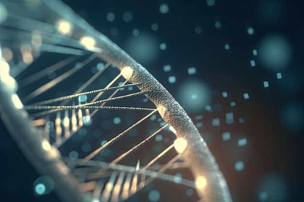 Helix struttura del DNA umano Scienza biotecnologia IA generativa