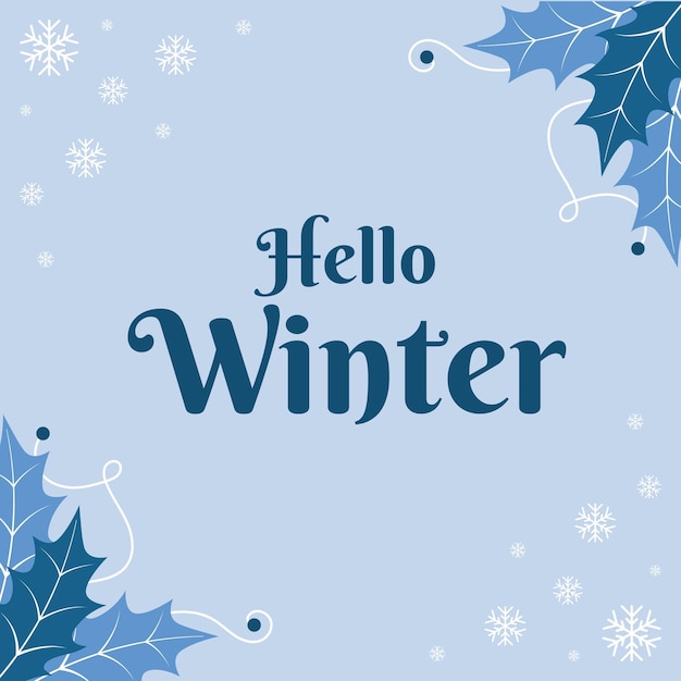Hello Winter Abstract Sfondamento per il banner e il poster del design della carta 03