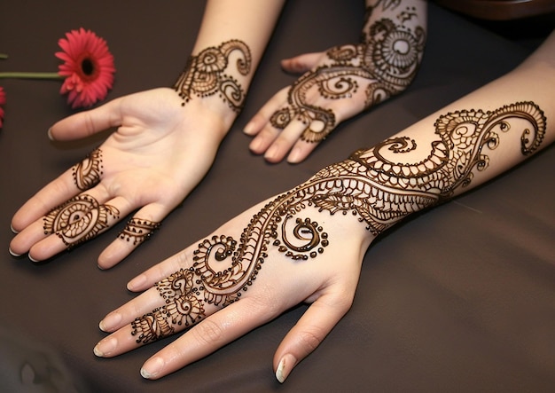 Henna sulle mani di una donna