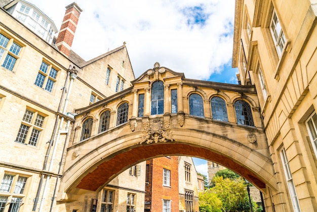 Hertford Bridge noto come il Ponte dei Sospiri, è una skyway che unisce due parti dell'Hertford College, Oxford, Regno Unito