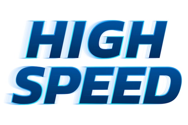 High Speed PNG typography blue font