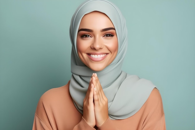 Hijab donna in posa di preghiera