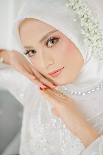 Hijab donna islamica asiatica