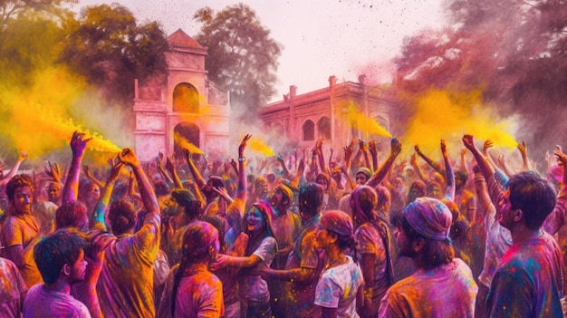 Holi Celebration Colorful Festivity Holi Joy Festive Spirit culture colors proparity