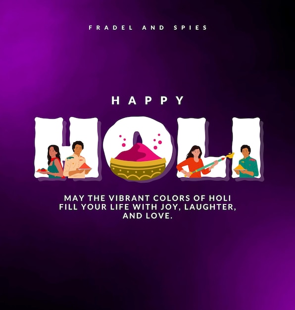 Holi celebrazione design