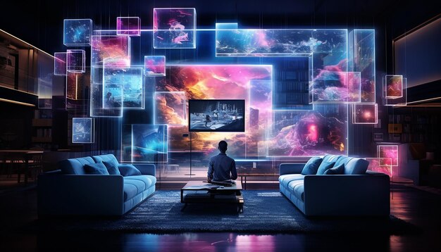 Hologram interior design architettura concettuale