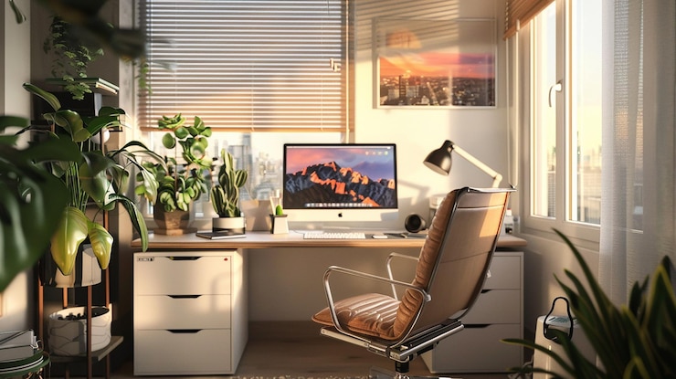Foto home office bliss che illustra il perfetto home office