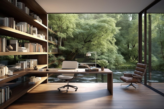 Home Office con vista sul giardino Interior Design