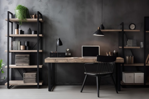 Home Office Corner accogliente generato da AI