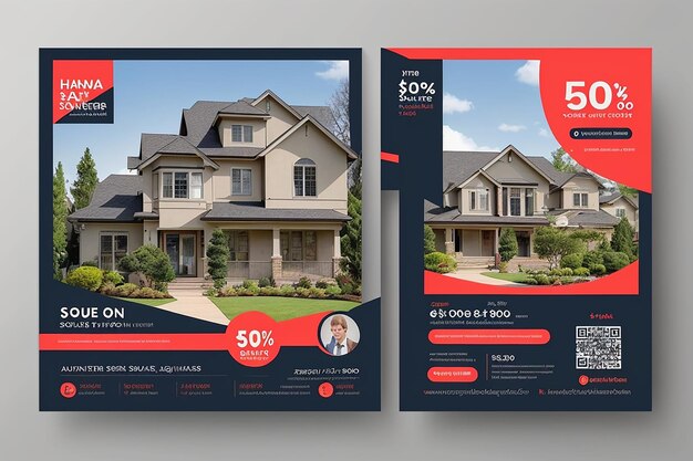 Home sale business social media post quadrato flyer banner template