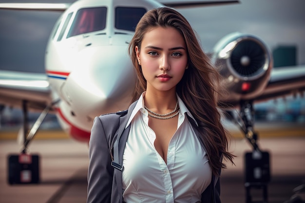 Hostess in aeroporto IA generativa