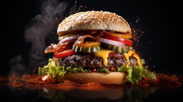Hot Burger on Dark vincitore del premio Studio Photography
