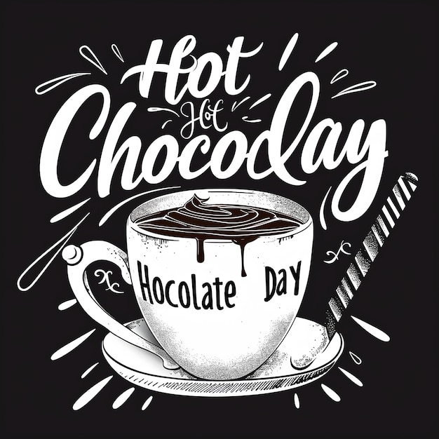 Hot Chocolate Day scritto a mano