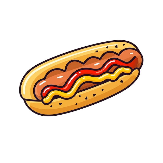 hot dog con ketchup e senape