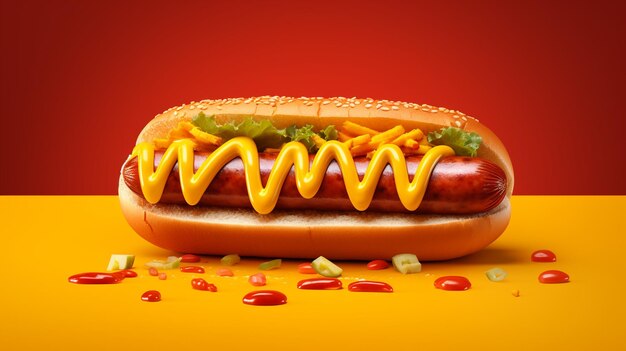 hot dog con ketchup