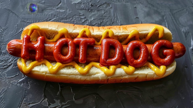 Hot dog con senape e ketchup