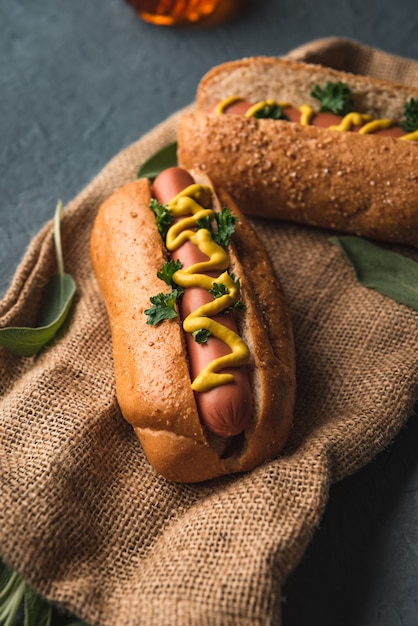 hot dog con verdure