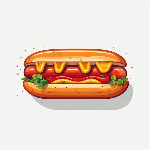 hotdog logo vettore sfondo bianco piatto