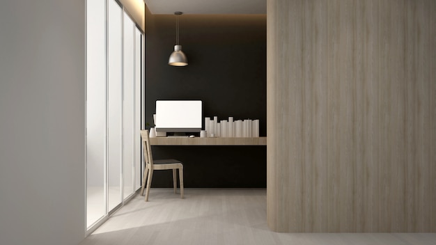 Hotel o appartamento sul posto di lavoro, Rendering 3D interno