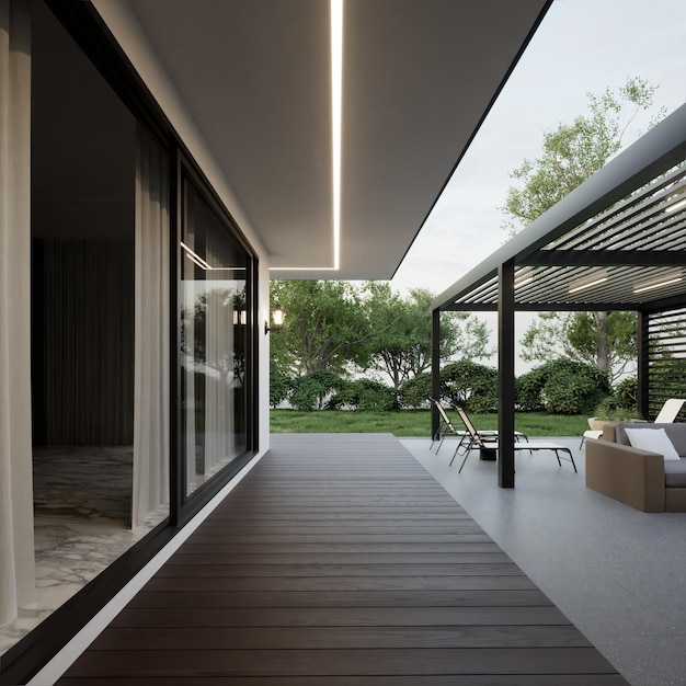 House Interior design 3d cucina sala da letto camera da letto con il concetto moderno minimalista e classico