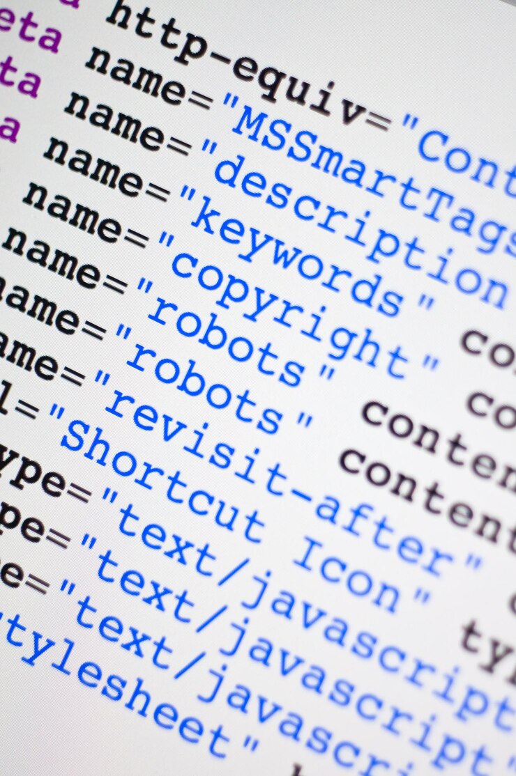 Photo html code of a web page