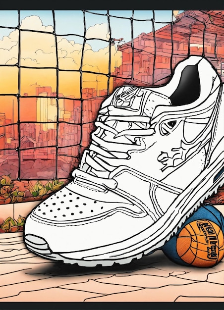 Httpsxipironsfrimgcoloring2dbookimg3jpeg libro da colorare sneakers sottili con contorni con