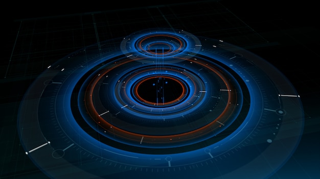 HUD Interface. Illustration design.