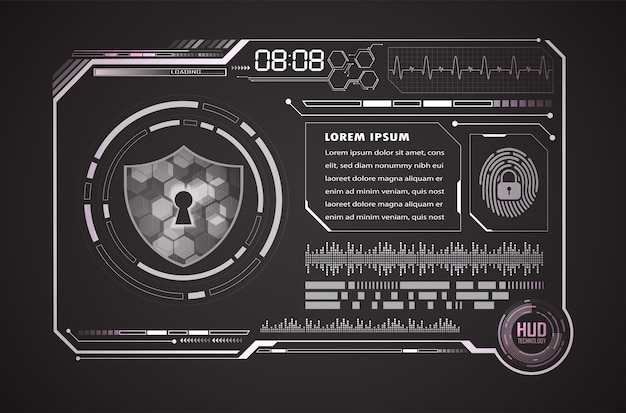 hud lucchetto sicurezza informatica digitale
