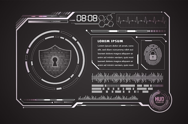 hud lucchetto sicurezza informatica digitale