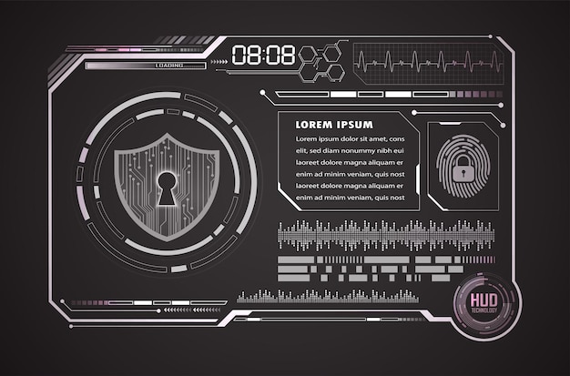 hud lucchetto sicurezza informatica digitale