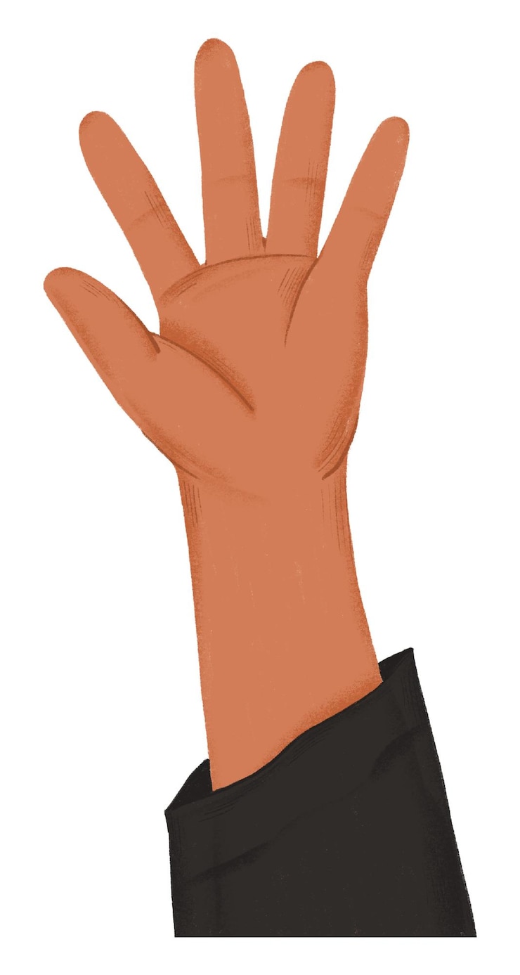 Photo human rights png raised hand sticker transparent background