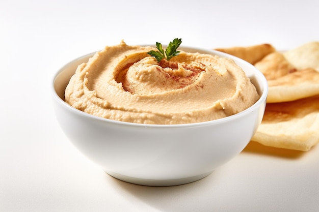 hummus isolato su sfondo bianco