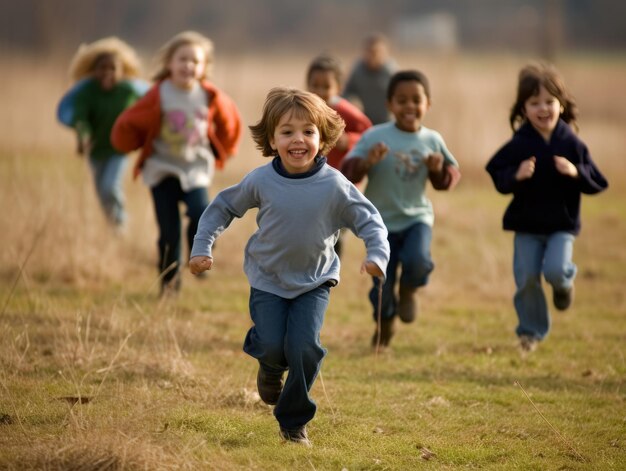 I bambini festeggiano la vita i piaceri più semplici