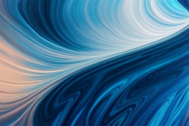 I colori blu metallici si mescolano e oscillano in uno sfondo fluido astratto
