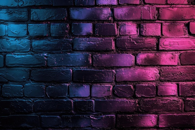 I colori vivaci del neon illuminano un muro di mattoni al Raspberry Rave