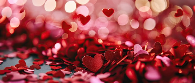I confetti rossi e rosa a forma di cuore aggiungono gioia alla celebrazione