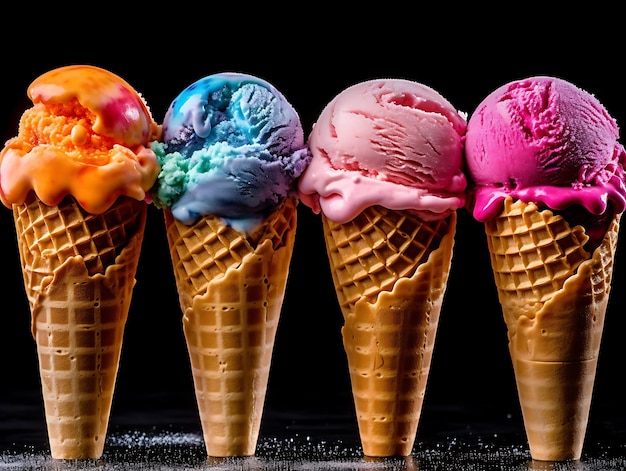 I coni di gelato colorati Ai Generative