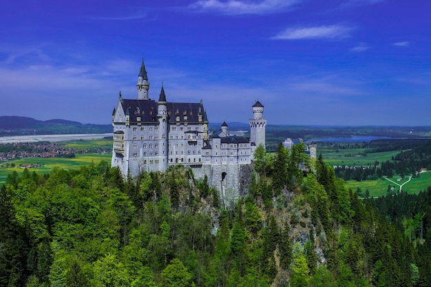 I dettagli del castello di Neuschwanstein in Germania.