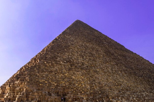 I dettagli della Grande Piramide di Cheope nel Complesso della Piramide di Giza Egitto