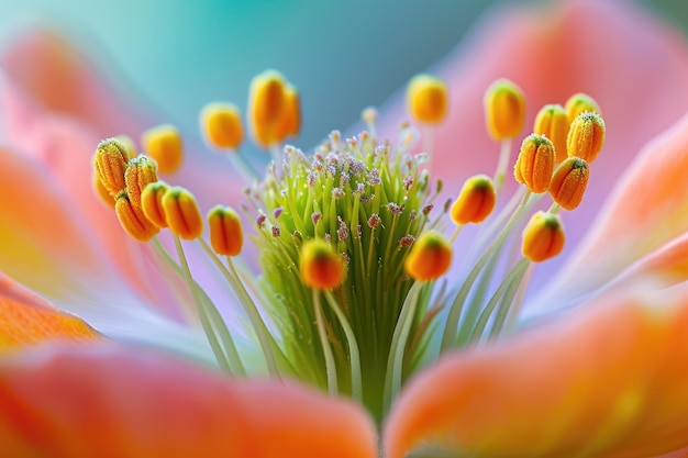 I dettagli intricati di un piccolo fiore catturati in macrofotografia i delicati petali ipnotizzano gli osservatori