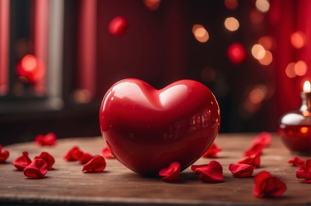 I dettagli romantici in rosso e bianco creano l'atmosfera ideale per celebrare l'amore il giorno di San Valentino