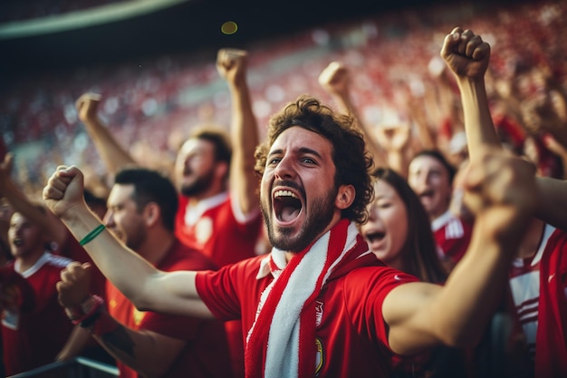 I fanatici del calcio tifano per la loro amata squadra