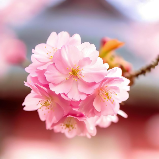 I fiori di ciliegio cadono dolcemente adornando il terreno come un tappeto floreale